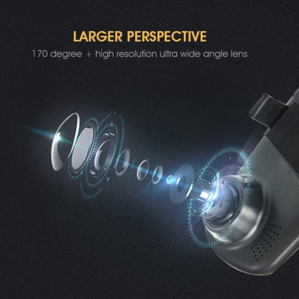 Dual Lens DVR Dash Cam & Rear View Mirror - Image 3